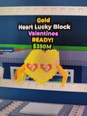 Steal a Brainrot SAB Heart Lucky Block Valentines Gold
