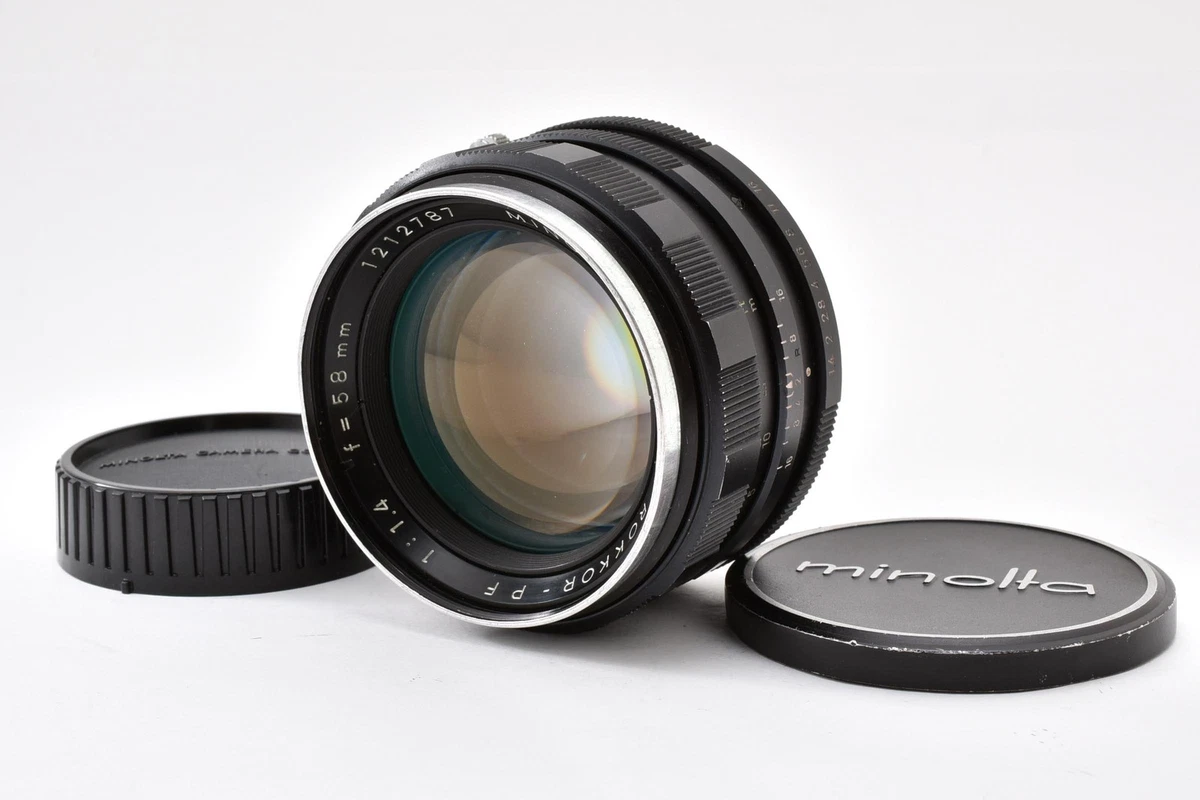 Minolta Rokkor PF 58mm Focal f/1.4 Camera Lenses for sale | eBay