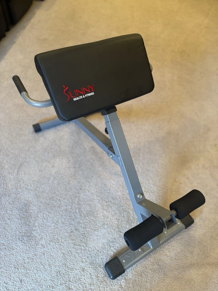 Silla romana plegable de hiperextensión de 45 grados Sunny Health & Fitness - SF-BH6629 Foto 2 de 4