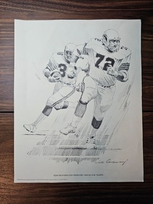 1981 Nick Galloway Dan Dierdorf NFL Shell Print Vintage