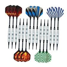 Soft Tip Darts 18 Grams - Professional Darts Plastic Tip Set for 15-Pack