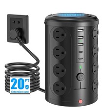 Power Strip Tower Surge Protector with 16 Outlets and 5 USB Ports 2 USB-C , ...