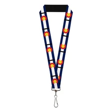 Buckle-Down Men's Lanyard-Colorado, Multicolor, Standard