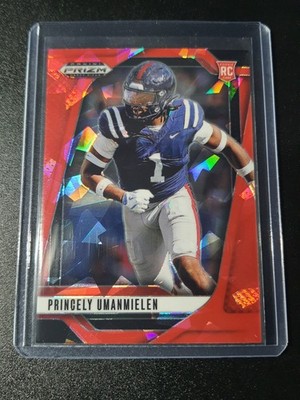Princely Umanmielen - Prizm Draft Picks 2025 - Panthers, Ole Miss - Red Ice - RC