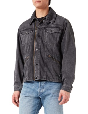 G-Star, Herren, Jackets Jacke Flight combat jacket, Relz black denim Grau, L