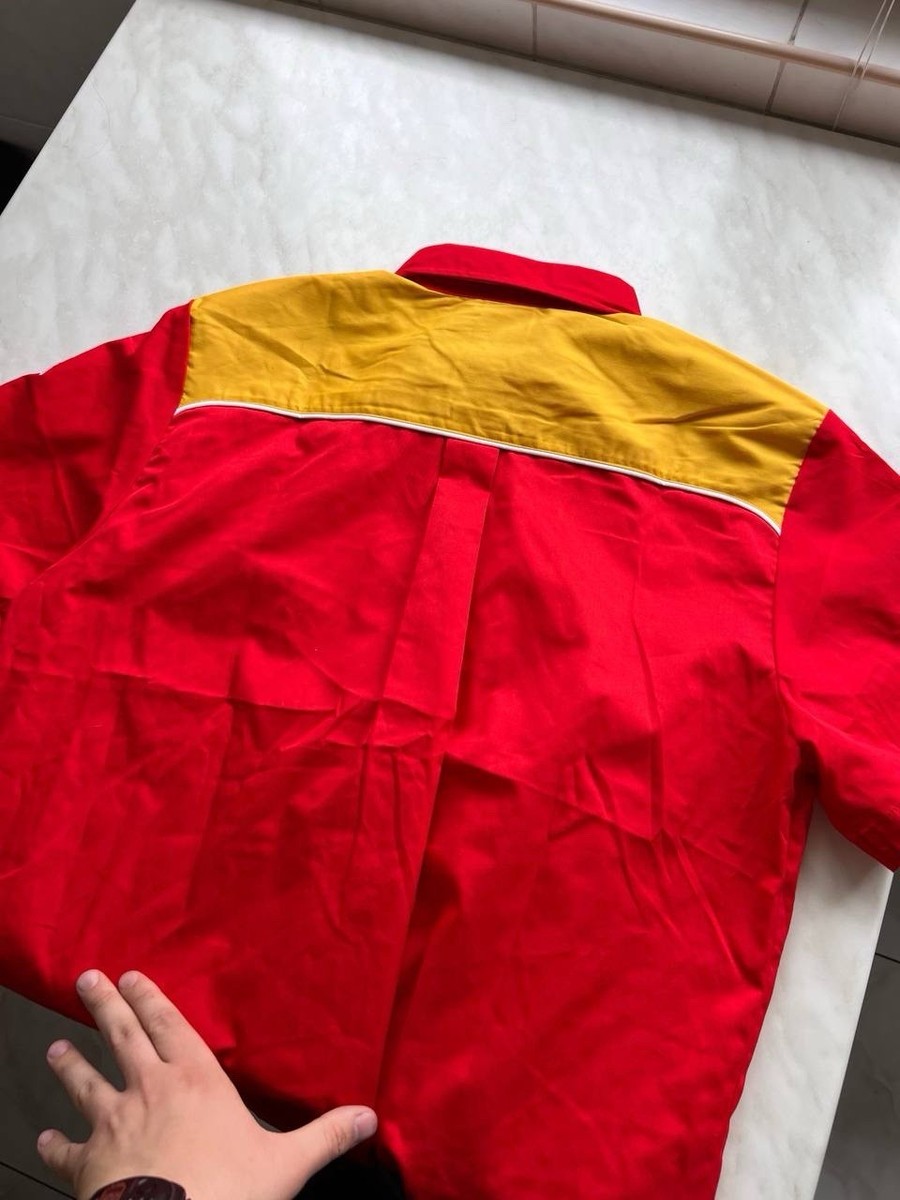 Vintage Marlboro Ferrari Short Sleeve Size S Red Racing Shell