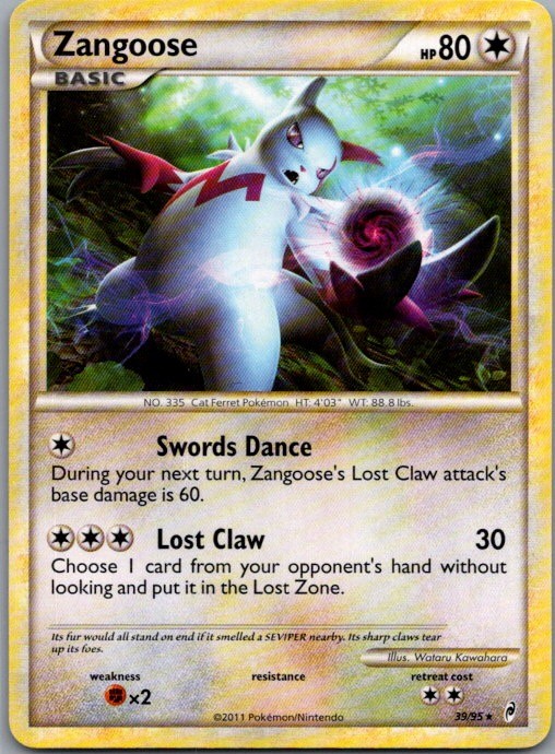 Zangoose Rare Call of Legends 39/95 LP