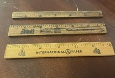   VTG wooden Rulers 6 Inch- lot Of 3