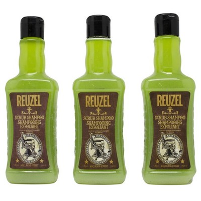 Pack of 3 Reuzel Scrub Shampoo Shampooing Exfoliant 11.83 oz.
