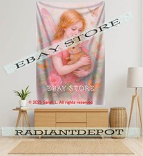 Cute Angel Fabric Tapestry nursery background cloth 59X82 in