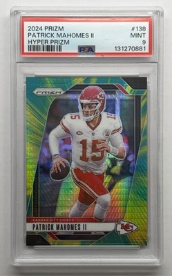 2024 Panini Prizm - Patrick Mahomes II #138 Hyper Prizm /180 PSA 9