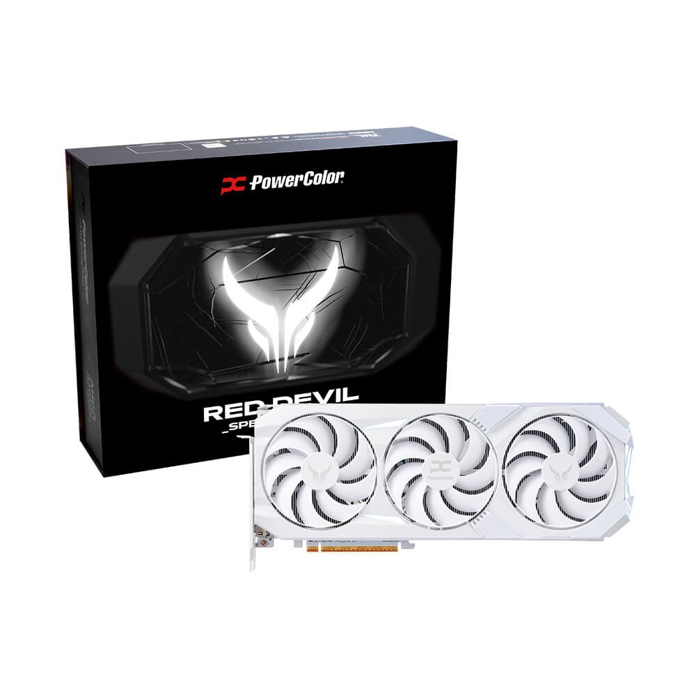 PowerColor Red Devil Spectral White AMD Radeon RX 9070 XT 16GB