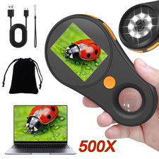 500X Digitales Mikroskop Vergrößerung 1080P Video Münzmikroskop mit Lupe 2.0inch