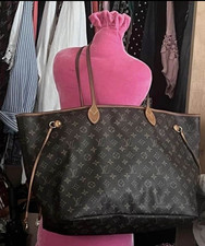 Louis Vuitton Monogram Tote Bag Brown Shoulde...