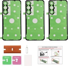 3Pcs Galaxy S24 FE Back Cover Pre Cut Tape Back Door Cover Double Sided Tape