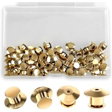 50PCS Locking Pin Backs, Locking Pin Keeper Clasp Metal Pin Locks Back