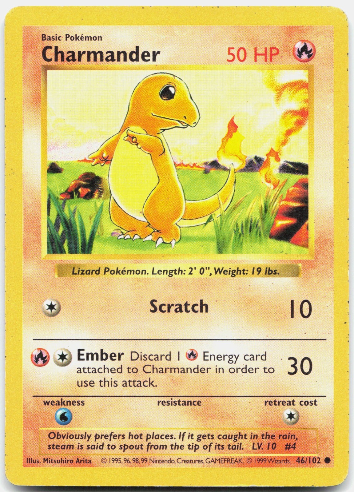 Charmander Common Base Set (Shadowless) 046/102 HP