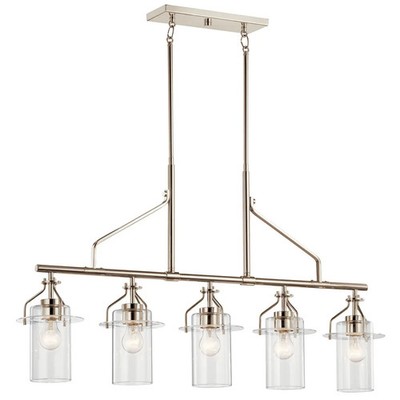 Kichler 52379PN - Everett 5 Light 42'' Dimmable Chandelier - Polished Nickel