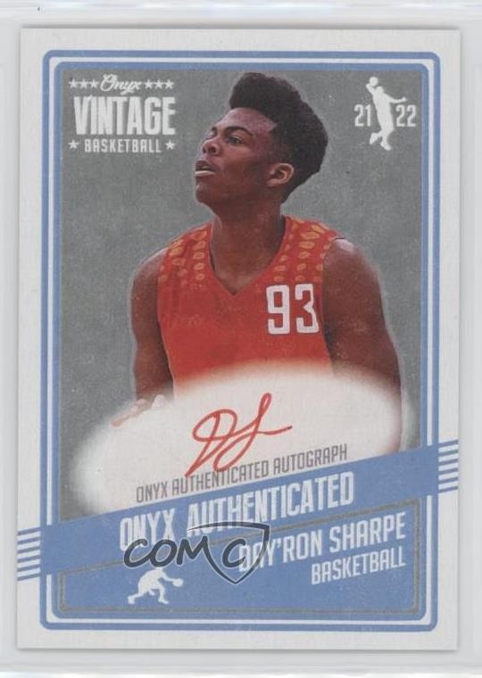 2021-22 Onyx Vintage Red Ink Auto /25 Day'Ron Sharpe #VADS Rookie Auto RC s1i