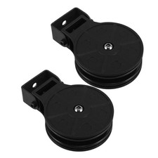 2Pcs Reusable Cable Pulley Wheels for Home Gym Fitness Equipment Black Nylon