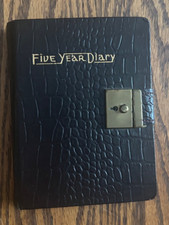 Vintage 5 Year Diary Journal 1949&ndash;1953 Partially Filled Locking Cover
