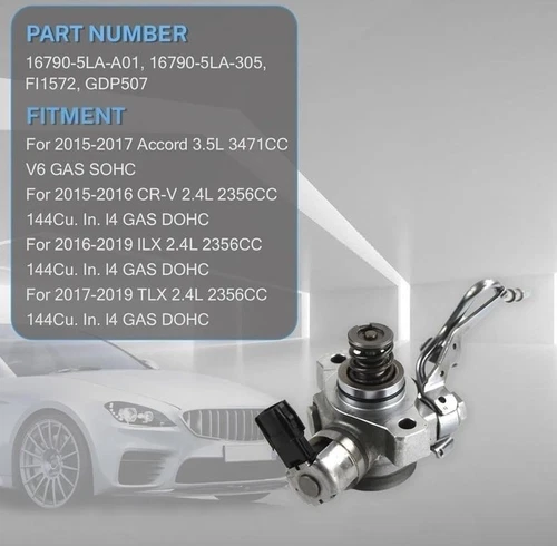 High Pressure Fuel Pump for Honda Accord 13-14 Acura TLX 15-16 16790-5A2-A01 - Bild 2 von 15
