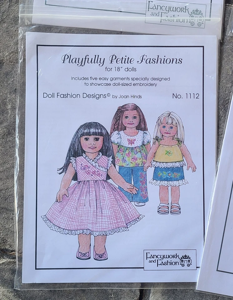 Doll Fashion Designs By Joan Hinds - Doll Clothes Patterns for 15" - 18" Dolls - Image 2 of 4
