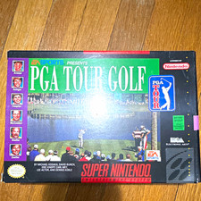 Electronic Arts PGA Tour Golf (SNES) Complete in Box w/ Manual NTSC-U/C 1991