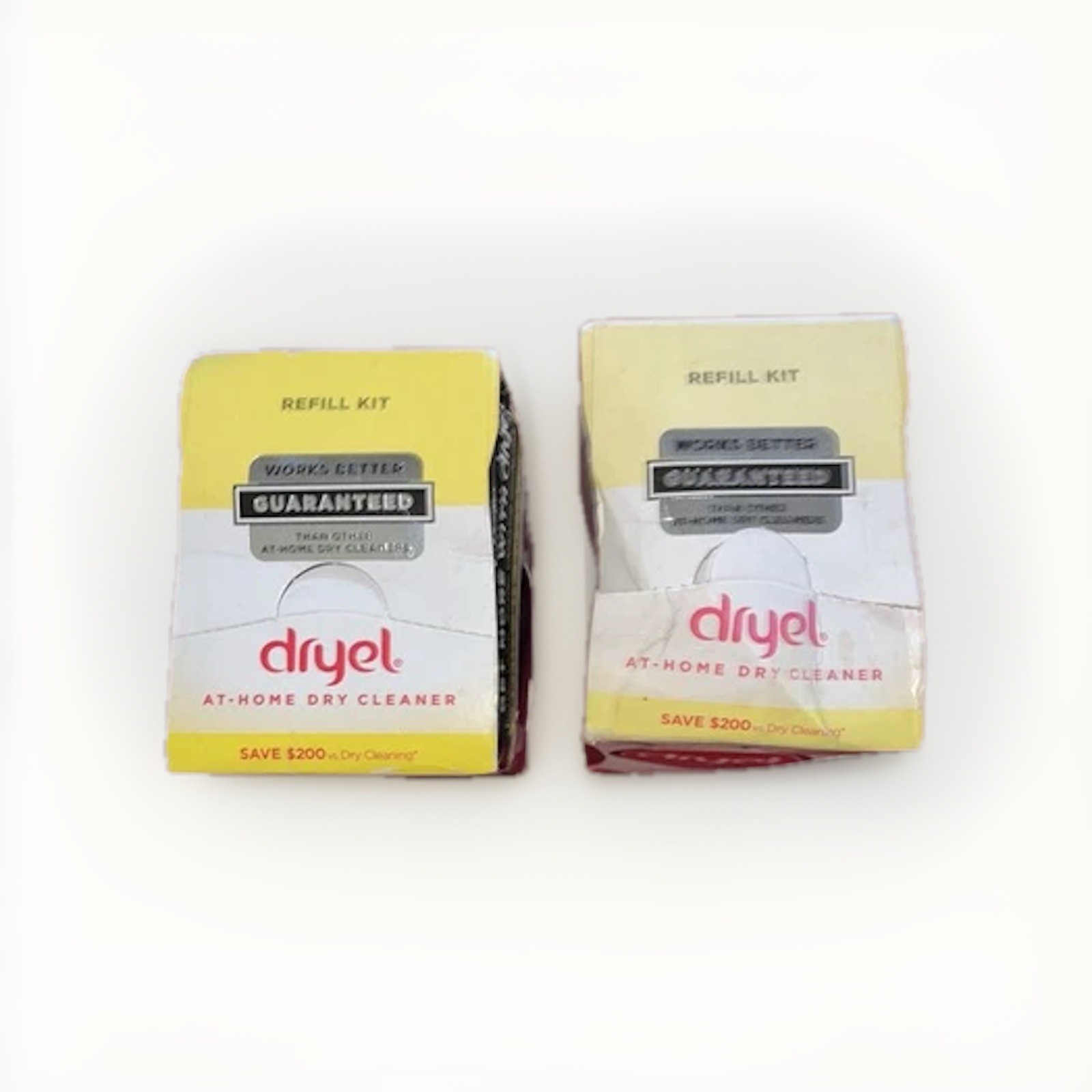 2 x Dryel At Home Dry Cleaner Refill Kits 16 Loads - New, Dented Box