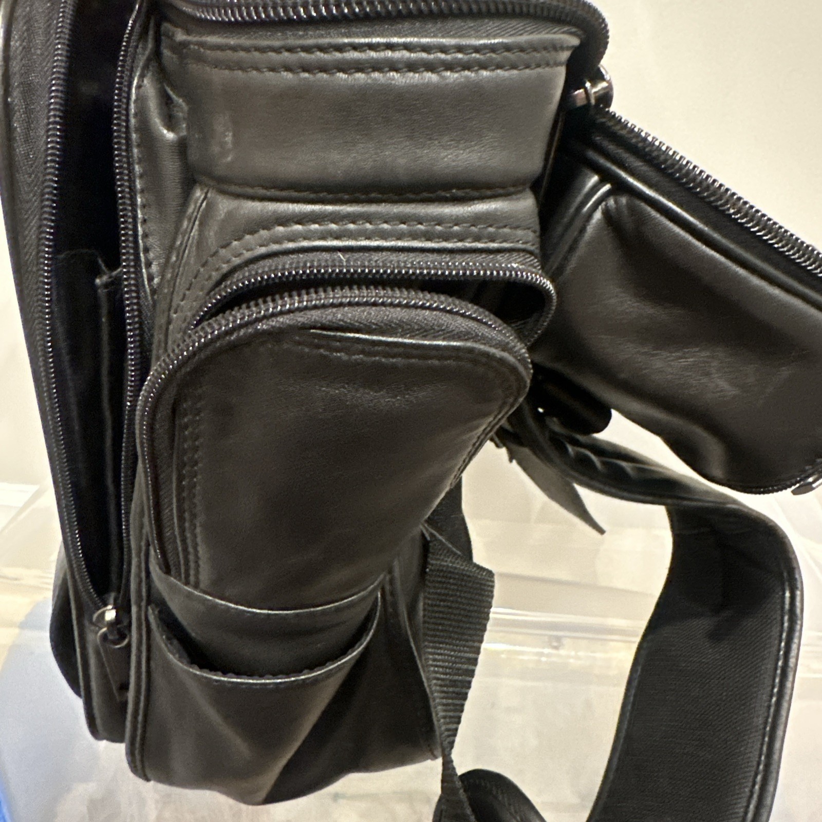 Men's Leather Backpack Simple Multifunctional Lei… - image 6