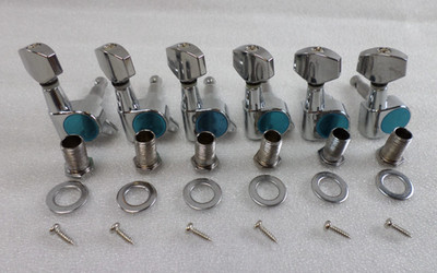 Gitarren-Tuner für Strat/Tele Chrom Maschinenkopf 6 Inline Stimmwirbel 6R ST TL 2