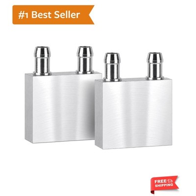 Aluminum Water Cooling Block 40mm×40mm×12mm M-Type Channel Liquid Cooler Heat...