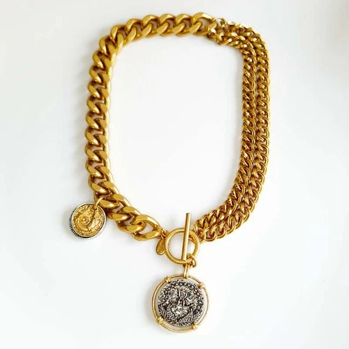 16" Zara Tag Pendant Statement Necklace Gift Retro Women Party Vacation Jewelry