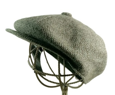 NWT*Kangol* Design Henley Derry Mens Wool Tan & Green Tweed Flat Cap Hat Lg