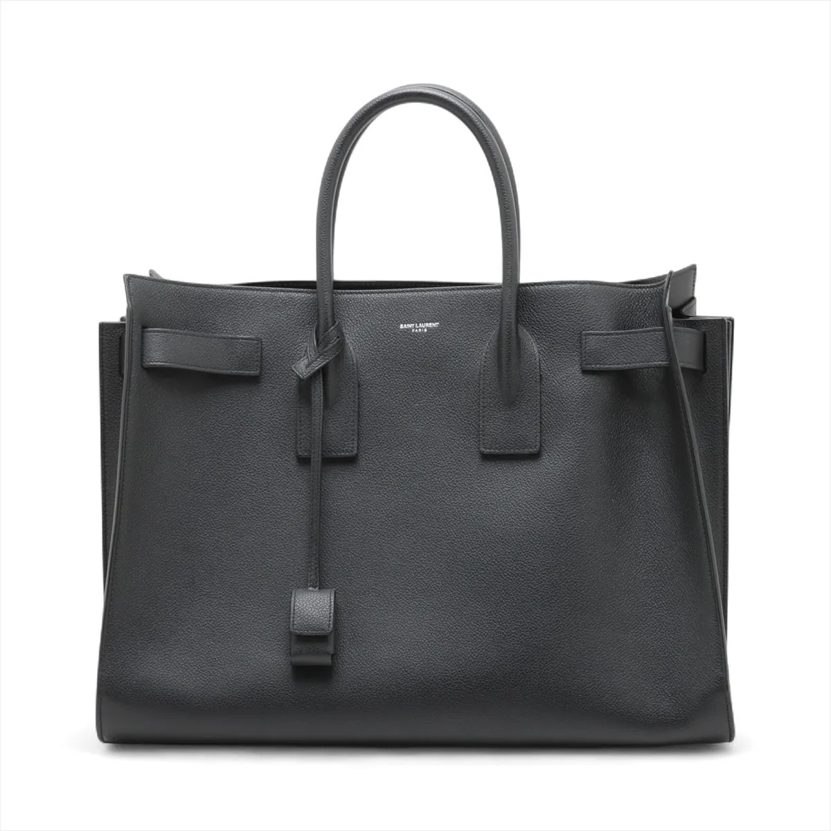 Saint Laurent Paris Sac de Jour Leather Hand bag Black 441571