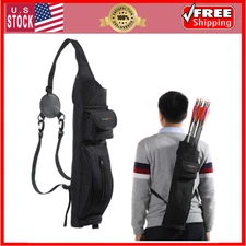 TOPARCHERY Archery Back Canvas Arrow Quiver Arrow Holder Shoulder Hanged Target