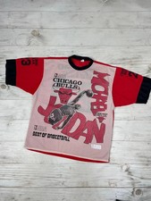 Vintage Michael Jordan Chicago Bulls 90s T-Shirt Jersey AOP NBA Men Size XL