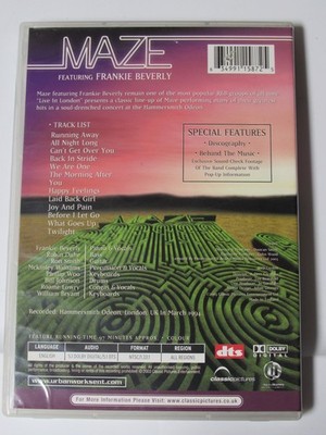MAZE FEATURING FRANKIE BEVERLY LIVE IN LONDON (DVD) CONCERT MAZE FEATURING FRANKIE BEVERLY LIVE IN LONDON (DVD) CONCERT
