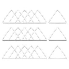 Triangle Earring Beading Hoop Hollow Frame Charm 24mm/ 0.94" Silver Tone, 50pcs