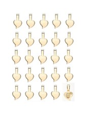 Aanraku HEART Bails GOLD Plated Small 25 Glue On Pendant Findings Gorgeous