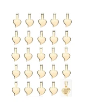 Aanraku HEART Bails GOLD Plated Small 25 Glue On Pendant Findings Gorgeous