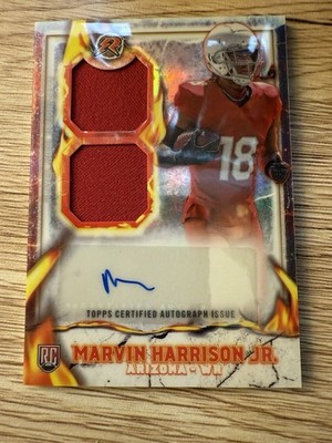 2024 Topps Resurgence Marvin Harrison Jr Ignite RPA Dual Patch RC Cardinals Auto