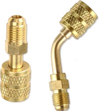 R410A Adapter,5/16'' SAE Female to 1/4'' SAE Male Flare，A2l Refrigerant