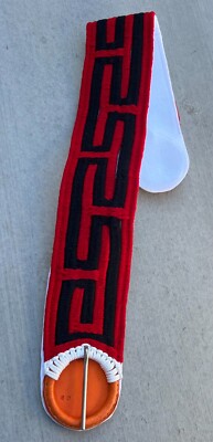 Selle Charro Mexicaine 36 Pouces - Rouge Et Noir, Avec Tourte Et Cincha