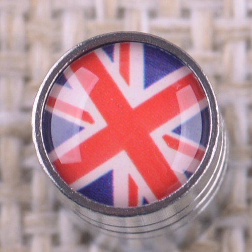 Universal Car Air Valve Caps Dustproof Tire Valve British UK Flag 4Pcs/Set hm - Picture 2 of 4