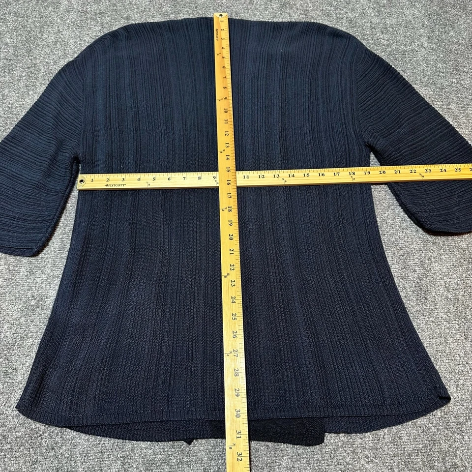 Per Una Sweater Womens Medium Navy Blue Knit Acrylic Blend Cardigan Long Sleeve - Image 4 of 4