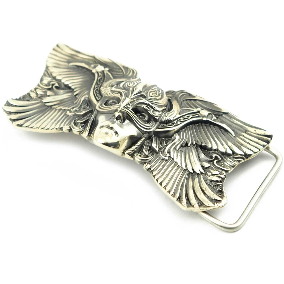 Valquiria alemana plata hebilla de cinturón, escandinavo nórdico celta vikinga hebilla Foto 4 de 4