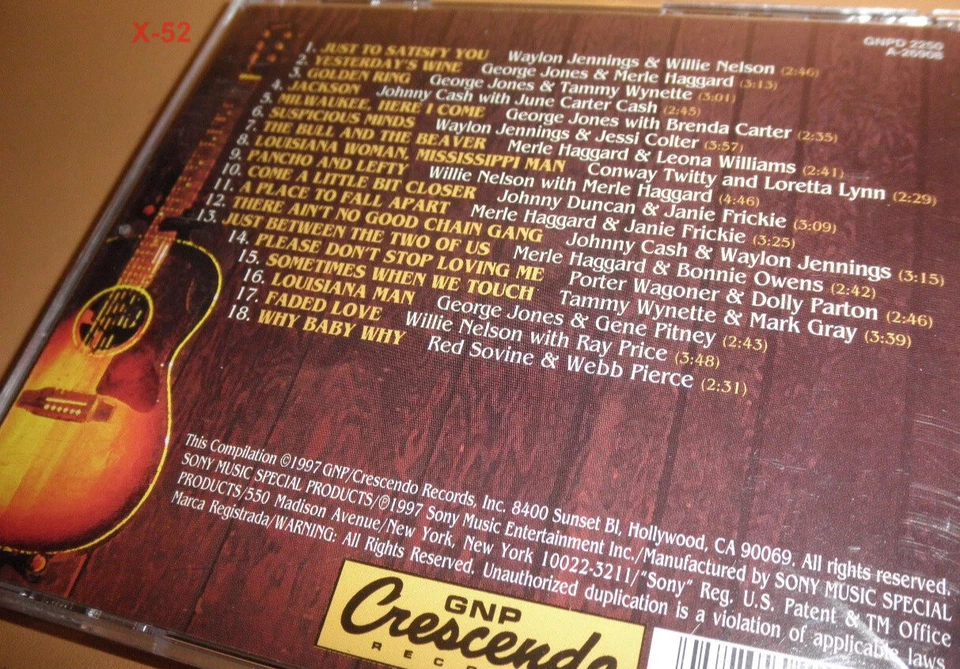 Country Duet CD Tammy Wynette Merle Haggard Dolly Parton Johnny Cash Willie Nels — 第 3/3 张图片