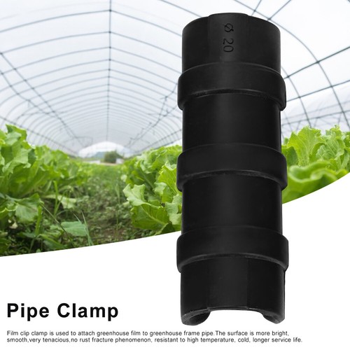 MECCANIXITY Farm Plastic Clamps – 10-Pack, Black, Fits 24-25mm Round Pipe, For Greenhouse Film, Garden Buildings, Frame Pipe, Shade Net, And Shelters