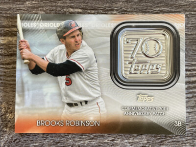 2021 Topps Series 2 Brooks Robinson Baltimore Orioles Commemorative 70th Patch
